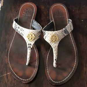 Snake skin Tory Burch sandals